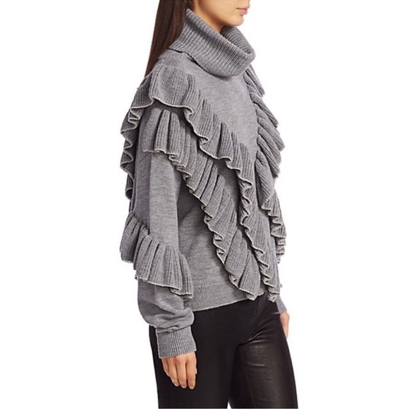 Alice + Olivia Libbie Ruffle Sweater NWT Small - Picture 4 of 9
